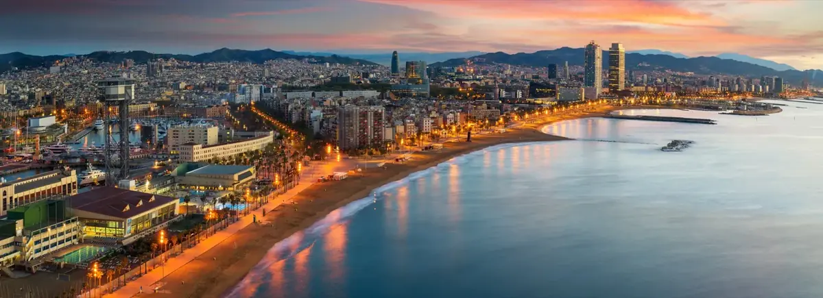 Barceloneta Beach at sunrise
